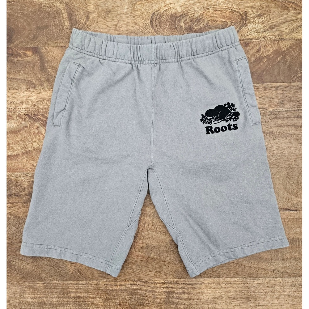 Roots Canada Shorts Mens Gray XS 10" Inseam Sweats Drawstring Pockets Athletic
